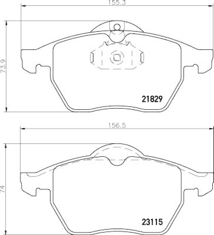 HELLA 8DB 355 007-771 Bremsbelagsatz, Scheibenbremsbelag für OPEL/SAAB