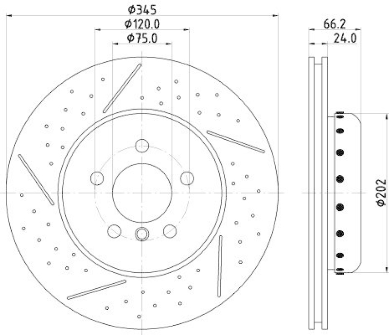 HELLA 8DD 355 120-781 Bremsscheibe für BMW