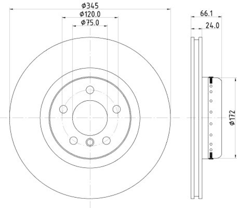 HELLA 8DD 355 120-801 Bremsscheibe für BMW