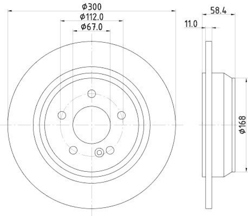 HELLA 8DD 355 106-891 Bremsscheibe 50271PRO