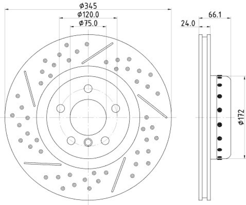 HELLA 8DD 355 120-841 Bremsscheibe für BMW