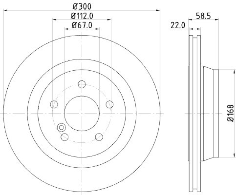 HELLA 8DD 355 106-911 Bremsscheibe