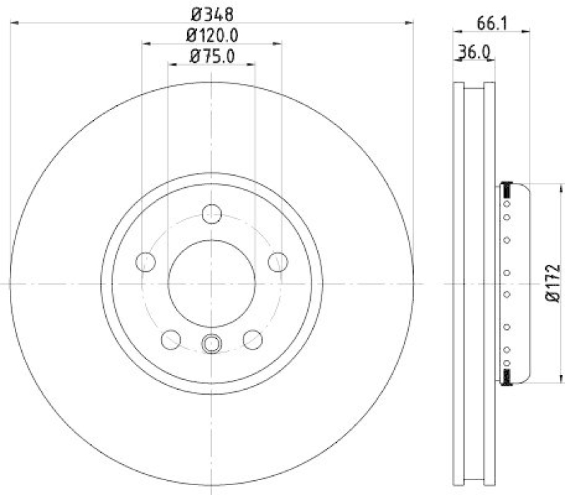 HELLA 8DD 355 120-881 Bremsscheibe für BMW