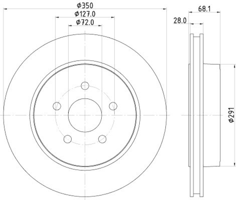 HELLA 8DD 355 120-911 Bremsscheibe für JEEP