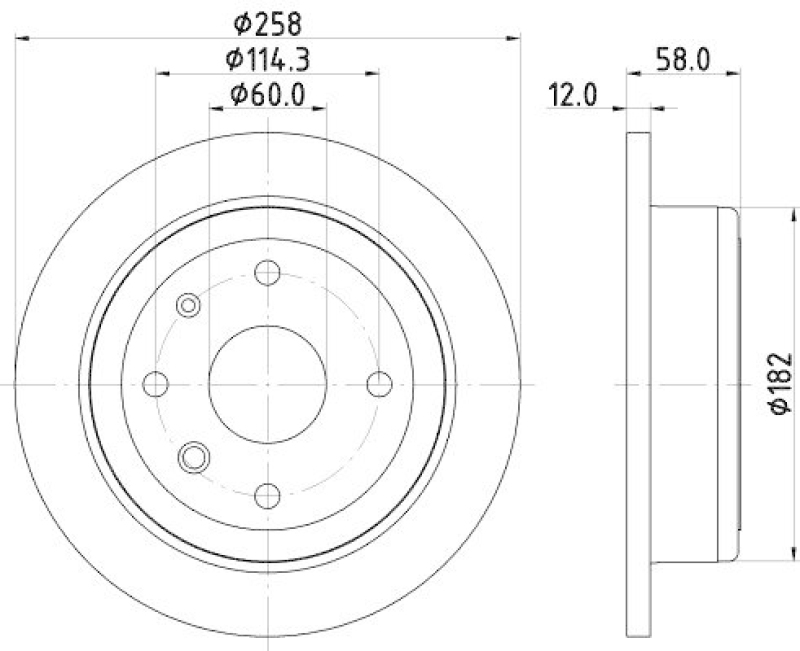 HELLA 8DD 355 120-921 Bremsscheibe für DAEWOO/CHEVROLET