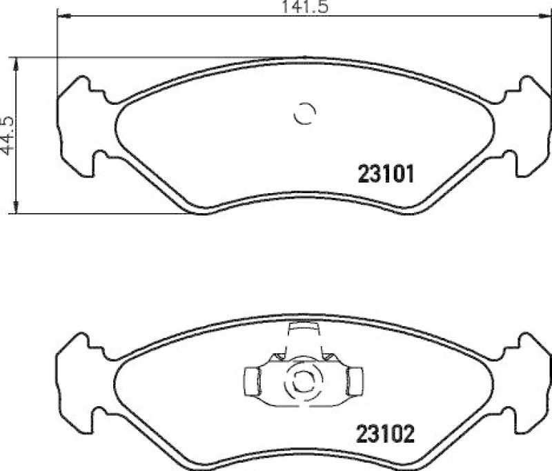 HELLA 8DB 355 008-051 Bremsbelagsatz, Scheibenbremsbelag für FORD/MAZDA