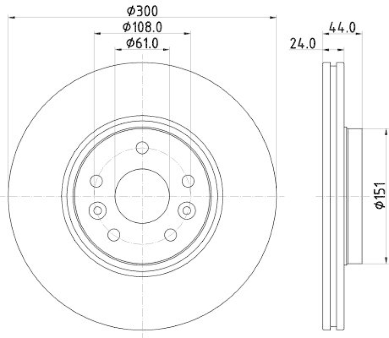 HELLA 8DD 355 120-941 Bremsscheibe für RENAULT