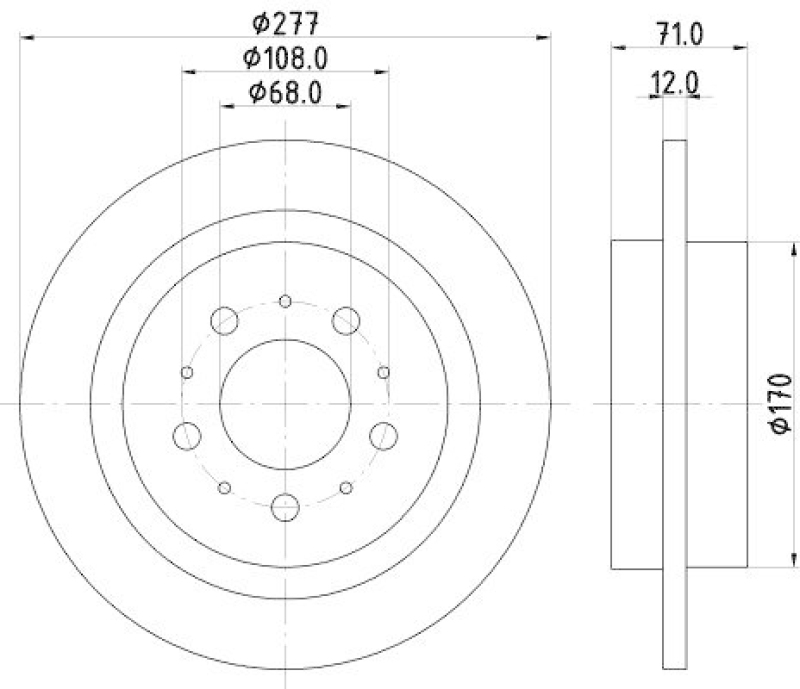 HELLA 8DD 355 107-101 Bremsscheibe für VOLVO