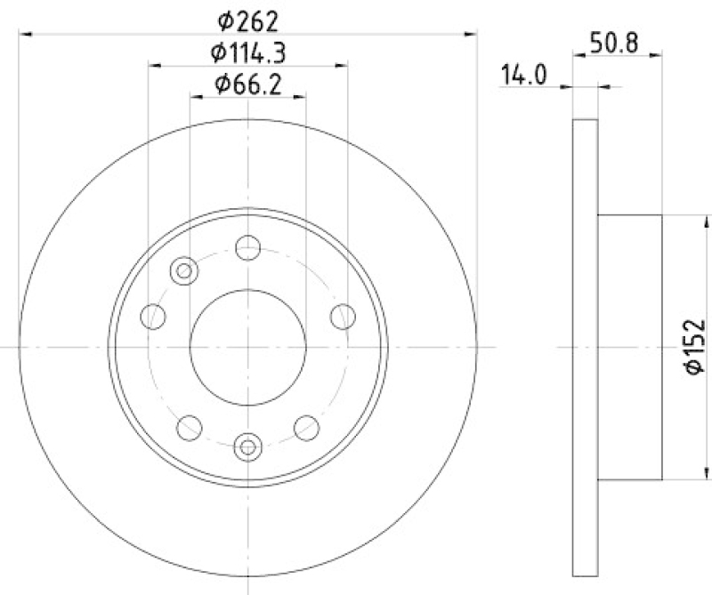 HELLA 8DD 355 107-181 Bremsscheibe 50294