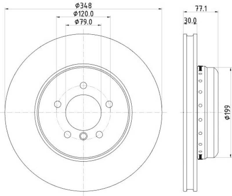 HELLA 8DD 355 120-981 Bremsscheibe für BMW