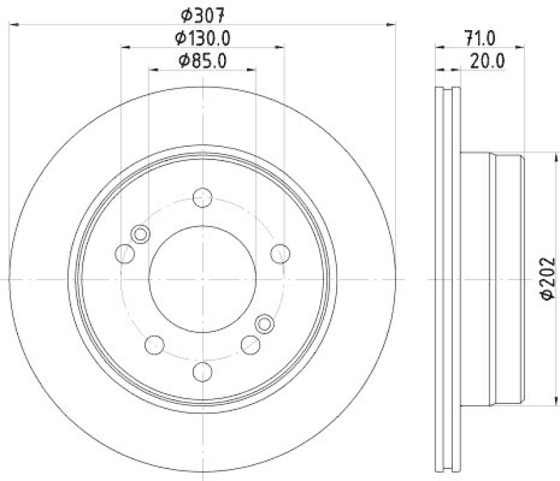 HELLA 8DD 355 122-211 Bremsscheibe für SSANGYONG