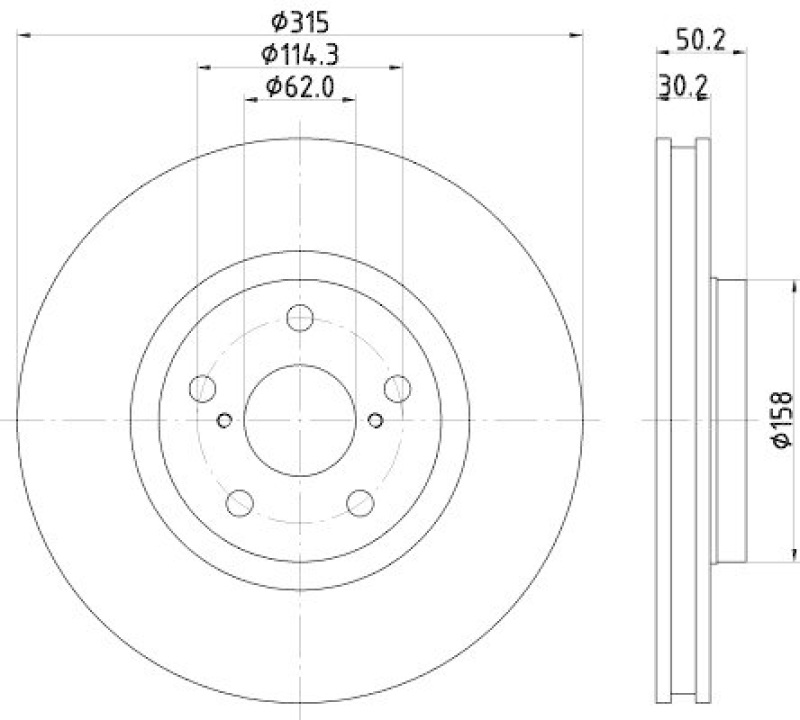 HELLA 8DD 355 122-241 Bremsscheibe für LEXUS LS (UCF30)