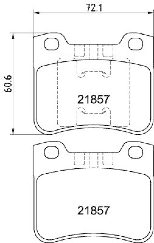 HELLA 8DB 355 008-301 Bremsbelagsatz, Scheibenbremsbelag für CITROËN