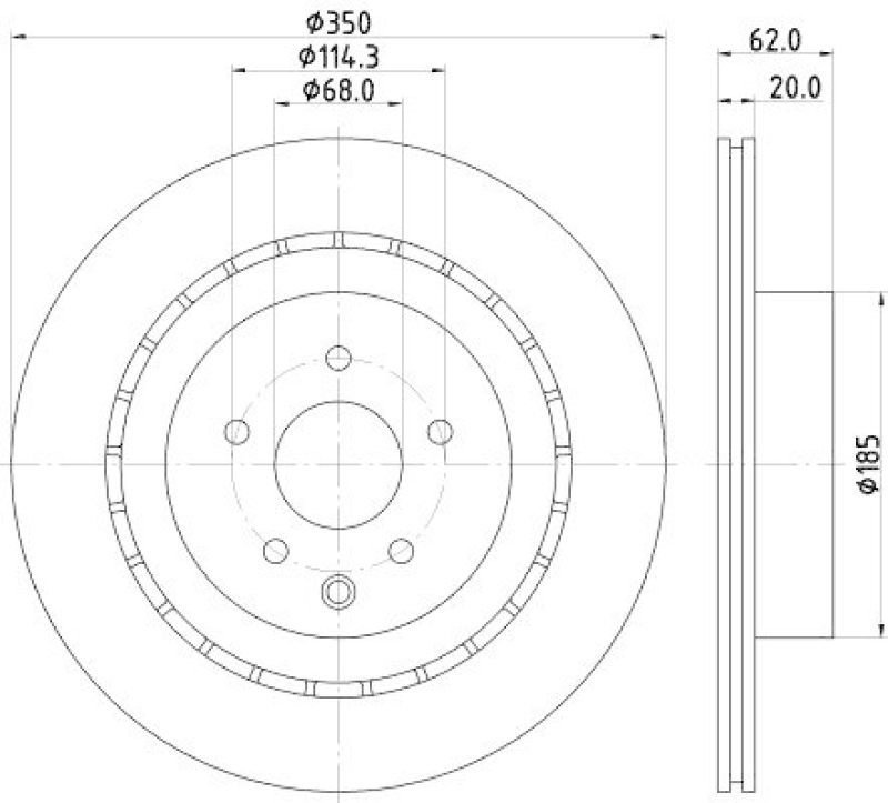 HELLA 8DD 355 122-261 Bremsscheibe für NISSAN/INFINITI