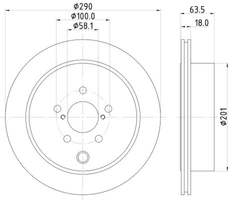 HELLA 8DD 355 122-281 Bremsscheibe für SUBARU