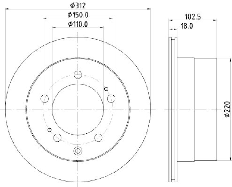 HELLA 8DD 355 122-401 Bremsscheibe