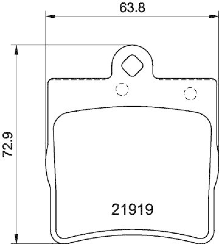 HELLA 8DB 355 008-461 Bremsbelagsatz, Scheibenbremsbelag für MB/CHRYSLER