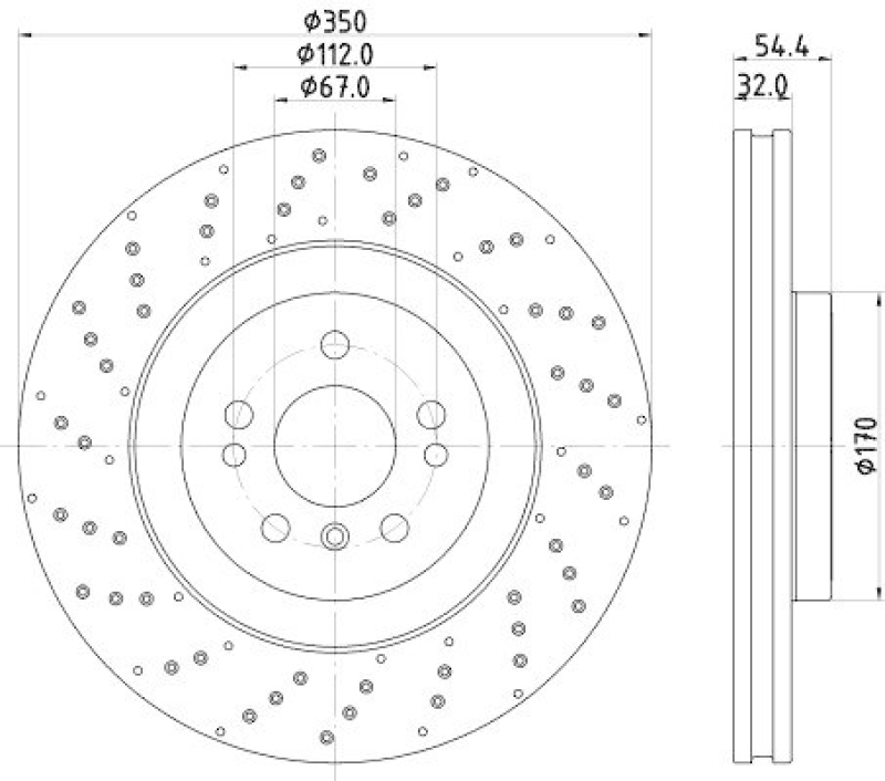 HELLA 8DD 355 122-541 Bremsscheibe