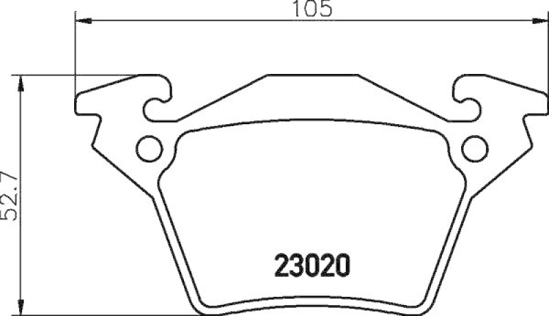 HELLA 8DB 355 008-641 Bremsbelagsatz, Scheibenbremsbelag für MB