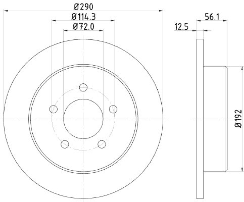 HELLA 8DD 355 107-901 Bremsscheibe