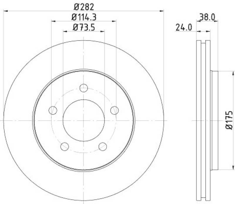 HELLA 8DD 355 107-931 Bremsscheibe