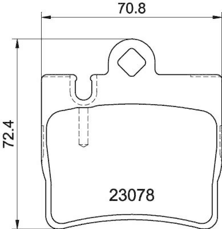 HELLA 8DB 355 008-711 Bremsbelagsatz, Scheibenbremsbelag für MB