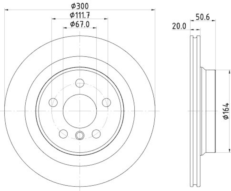 HELLA 8DD 355 122-631 Bremsscheibe für BMW