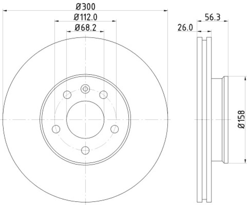 HELLA 8DD 355 108-081 Bremsscheibe