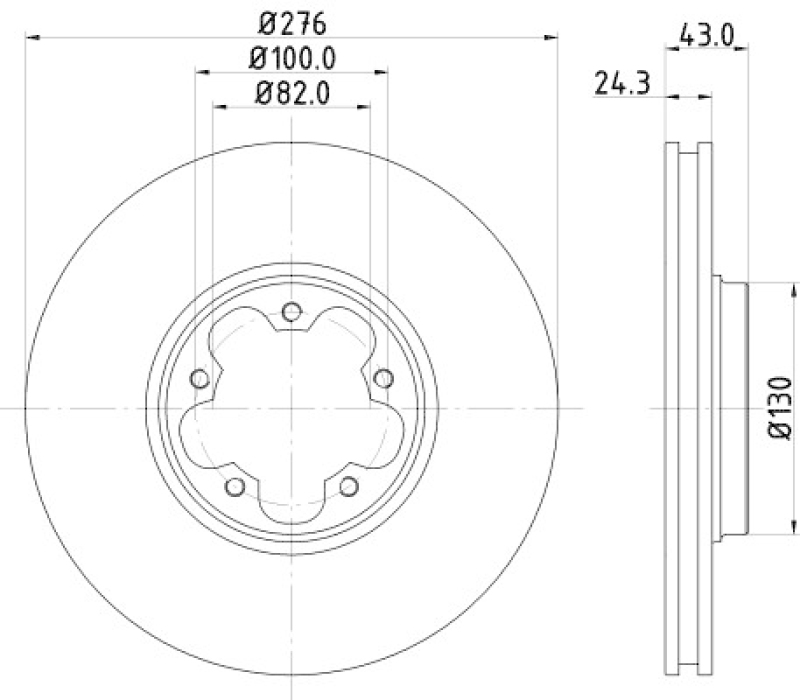 HELLA 8DD 355 108-121 Bremsscheibe