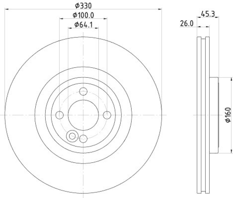 HELLA 8DD 355 122-731 Bremsscheibe für MINI MINI (R56)