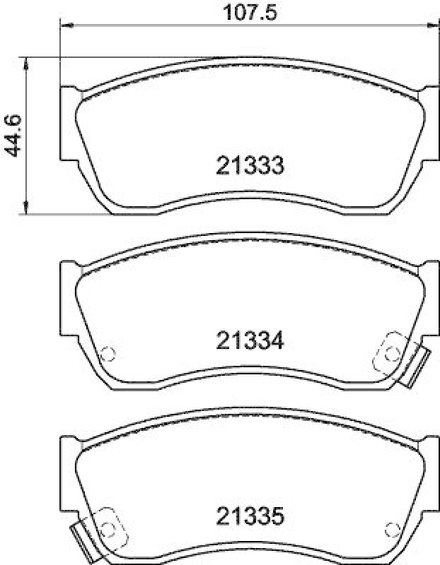 HELLA 8DB 355 005-711 Bremsbelagsatz, Scheibenbremsbelag für SUZUKI/SUBARU