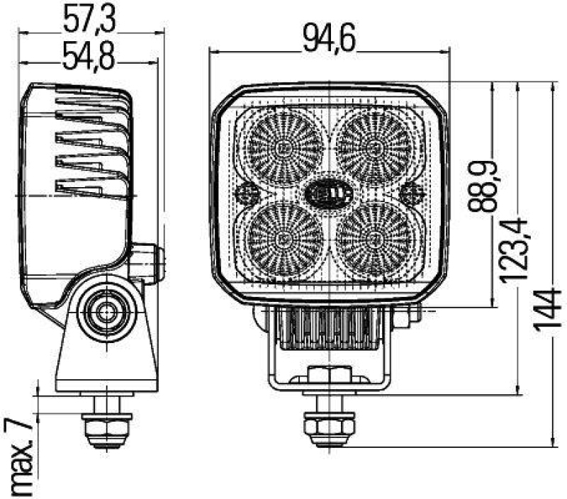 HELLA 1GA 996 283-001 AScheinwerfer Q90 LED