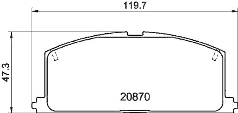 HELLA 8DB 355 006-091 Bremsbelagsatz, Scheibenbremsbelag für TOYOTA