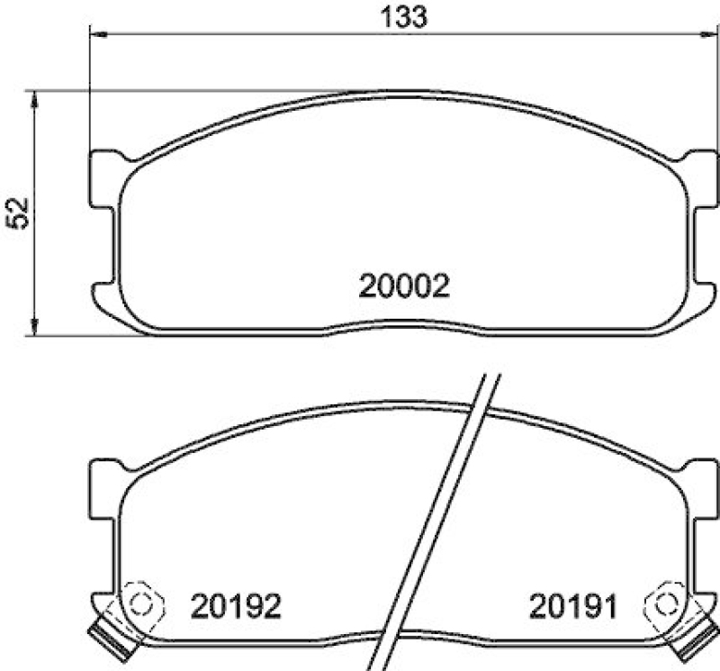 HELLA 8DB 355 006-211 Bremsbelagsatz, Scheibenbremsbelag für MAZDA/KIA/FORD