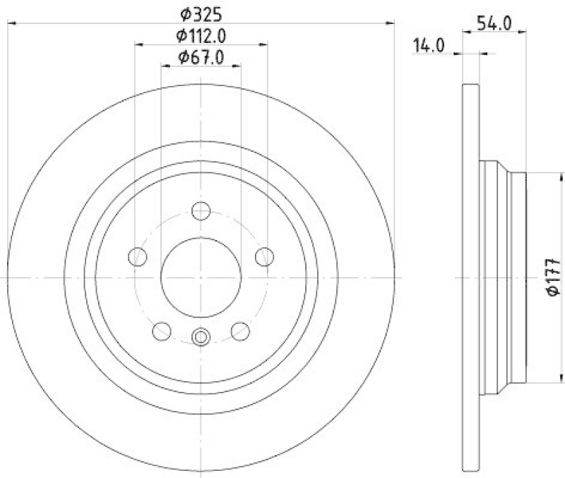 HELLA 8DD 355 122-861 Bremsscheibe für MB