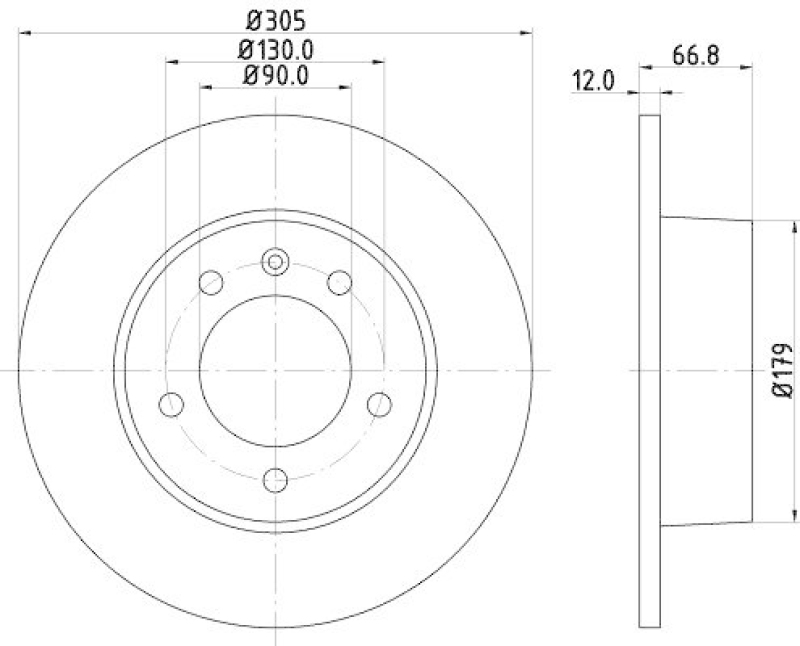 HELLA 8DD 355 108-291 Bremsscheibe für RENAULT/OPEL/NISSAN