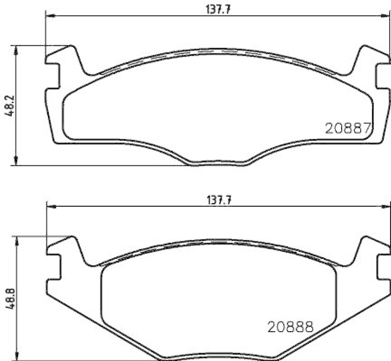 HELLA 8DB 355 006-381 Bremsbelagsatz, Scheibenbremsbelag für VW/SEAT