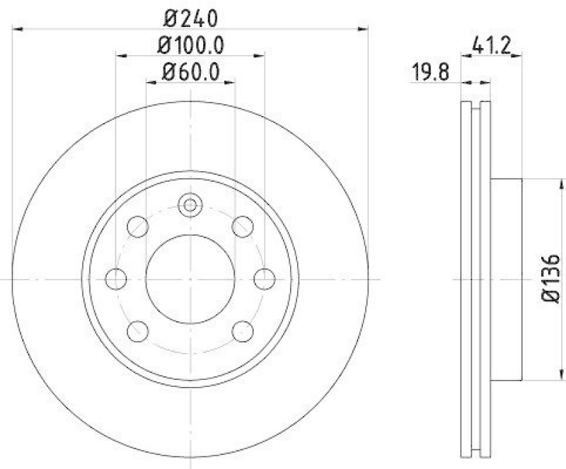 HELLA 8DD 355 108-331 Bremsscheibe