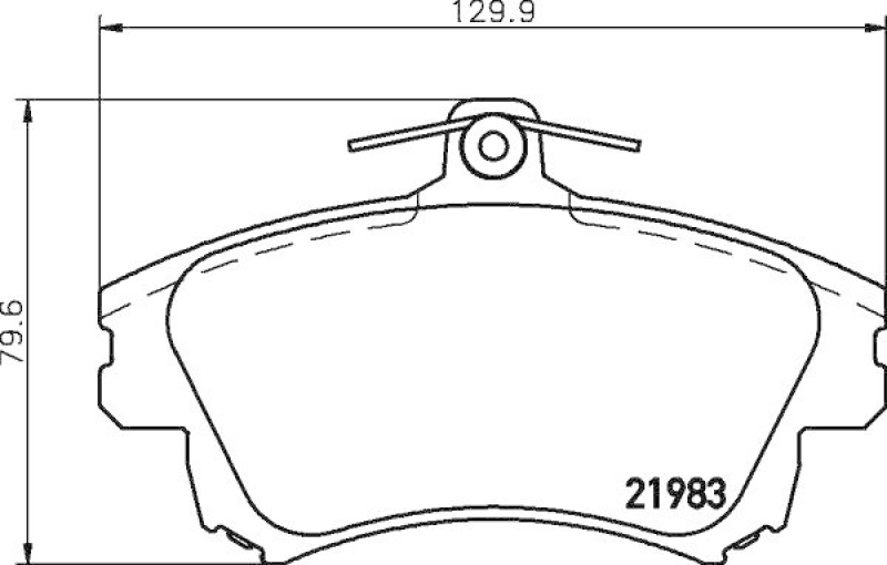 HELLA 8DB 355 006-711 Bremsbelagsatz, Scheibenbremsbelag für MITSU./SMART