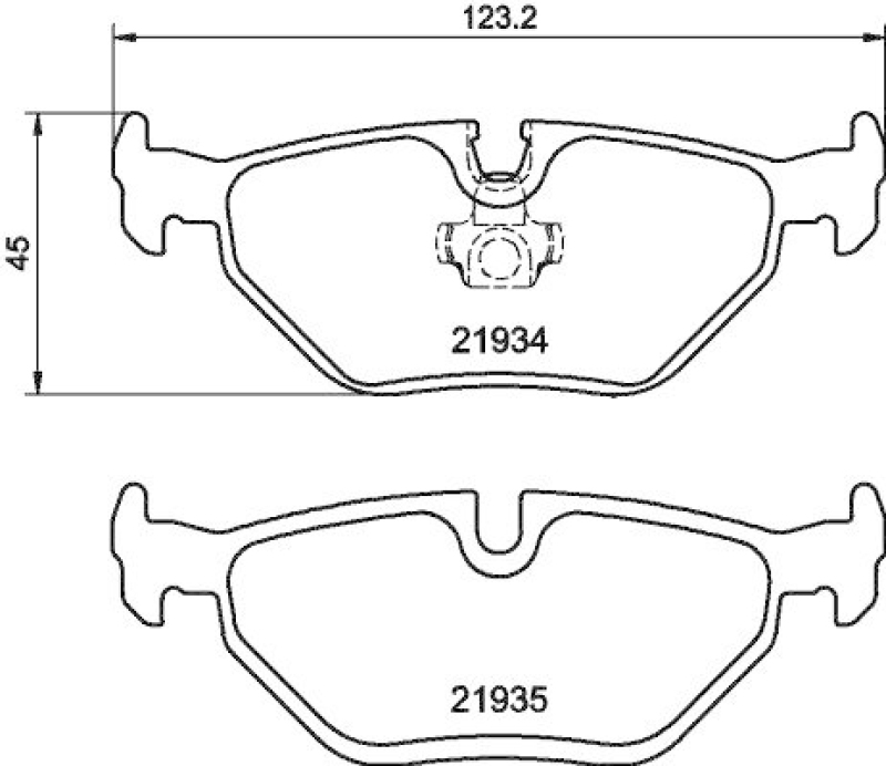 HELLA 8DB 355 009-051 Bremsbelagsatz, Scheibenbremsbelag für SAAB