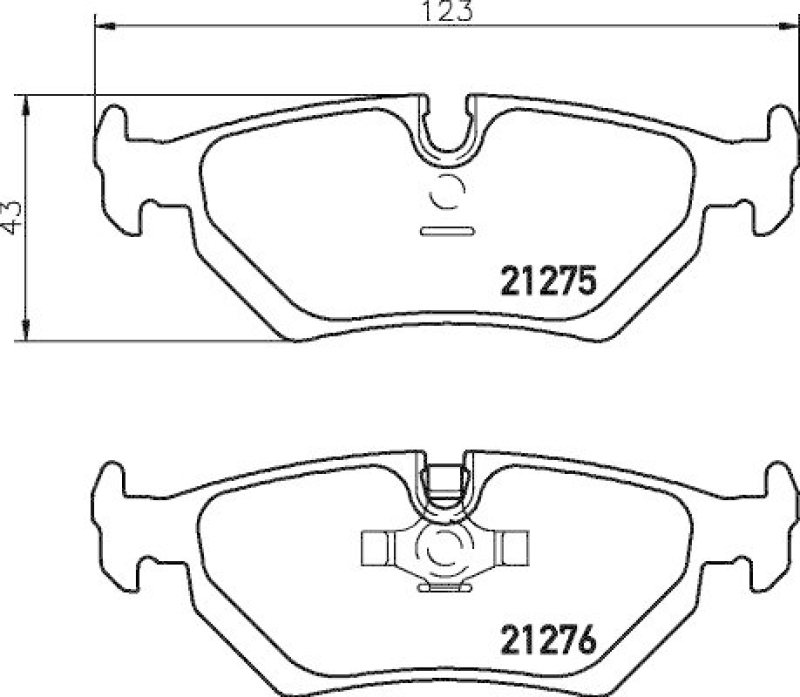 HELLA 8DB 355 006-841 Bremsbelagsatz, Scheibenbremsbelag für JAGUAR/DAIMLER