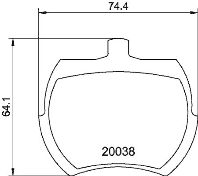 HELLA 8DB 355 007-081 Bremsbelagsatz, Scheibenbremsbelag für ROVER/AUSTIN/INNOCENTI/..