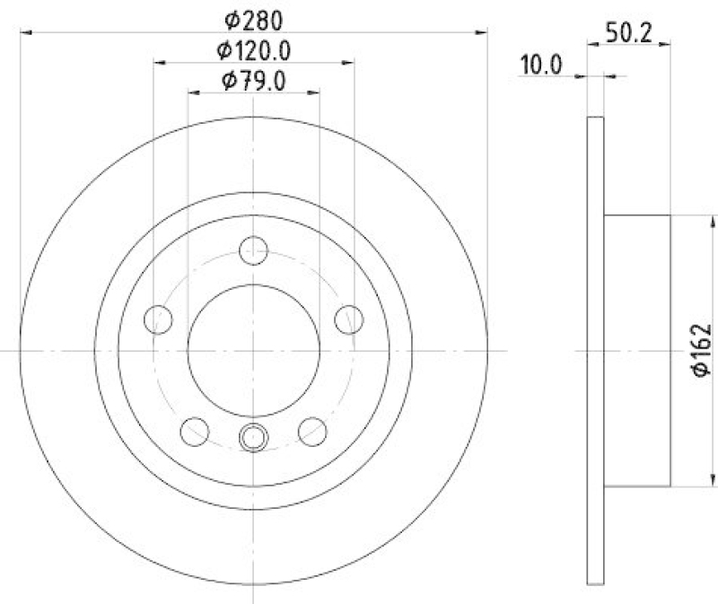 HELLA 8DD 355 123-001 Bremsscheibe für MINI