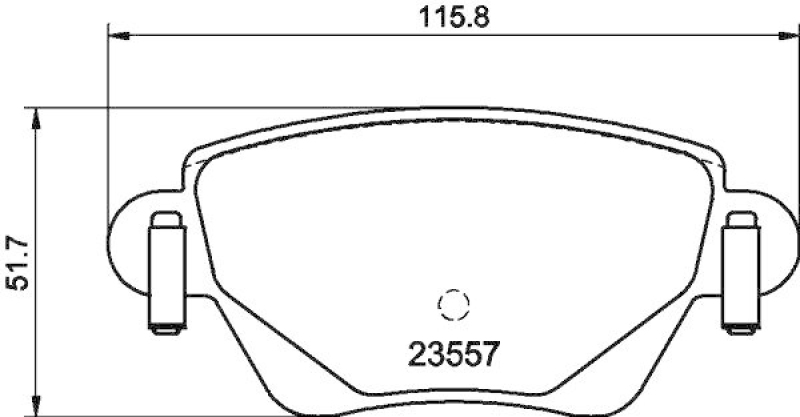 HELLA 8DB 355 009-081 Bremsbelagsatz, Scheibenbremsbelag für FORD/JAGUAR