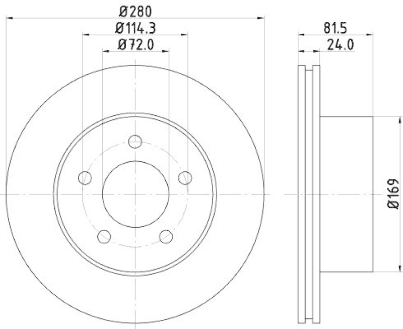 HELLA 8DD 355 108-591 Bremsscheibe für JEEP