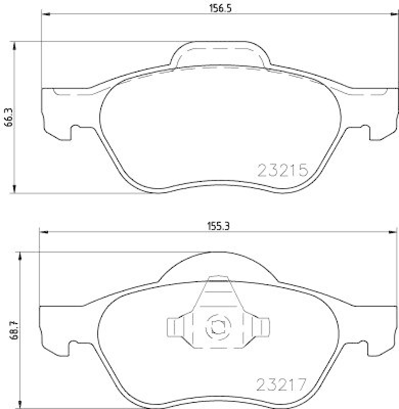 HELLA 8DB 355 009-091 Bremsbelagsatz, Scheibenbremsbelag für RENAULT