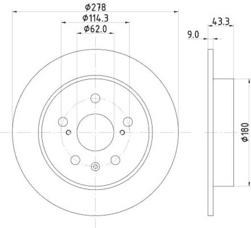 HELLA 8DD 355 123-021 Bremsscheibe für SUZUKI