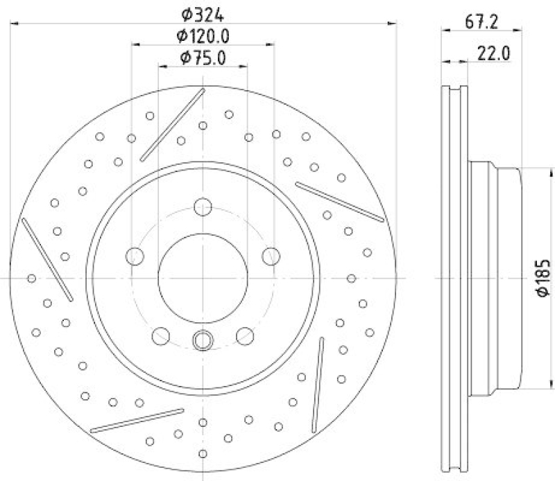 HELLA 8DD 355 123-031 Bremsscheibe für BMW