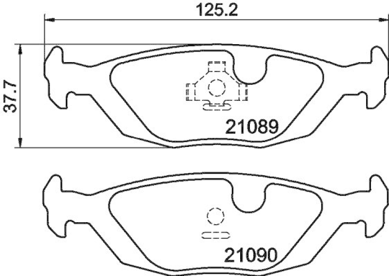 HELLA 8DB 355 007-521 Bremsbelagsatz, Scheibenbremsbelag für VOLVO/SAAB