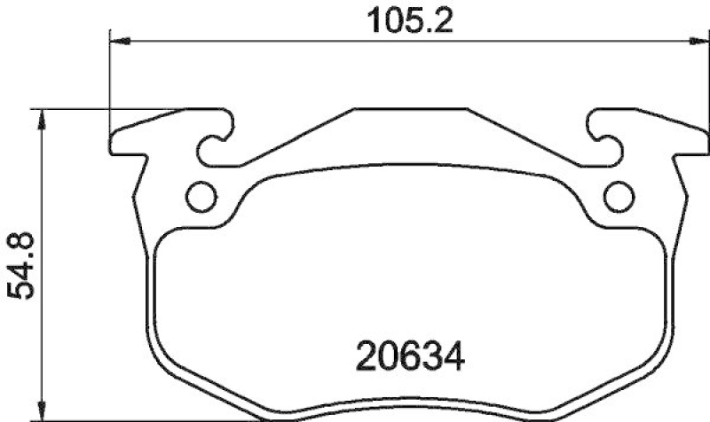 HELLA 8DB 355 007-661 Bremsbelagsatz, Scheibenbremsbelag für RENAULT